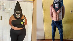 A cascotazos, novia enamorada mandó liberar a su chico'i que se iba preso
