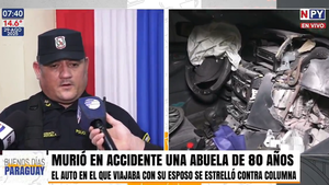 Abuela fallece tras esquivar a un motociclista y chocar contra una columna