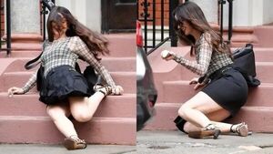 Popular / (VIDEO) ¡Actriz sufrió una váira caída por las escaleras!