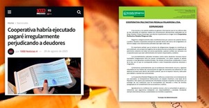 Cooperativa sale al paso de acusaciones por presunta acción irregular con pagarés