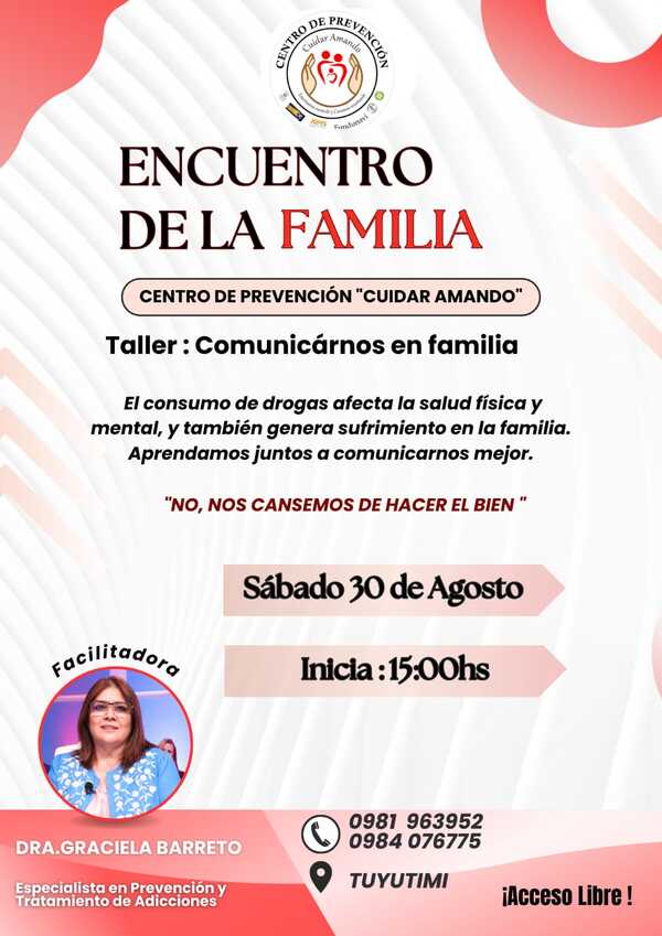 Invitan a taller de comunicación en familia