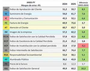 Según encuesta regional, ANDE mejoró satisfacción general de sus clientes - Economía - ABC Color