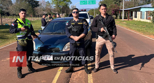 VEHÍCULO HURTADO EN MARÍA AUXILIADORA FUE RECUPERADO EN CAAZAPÁ