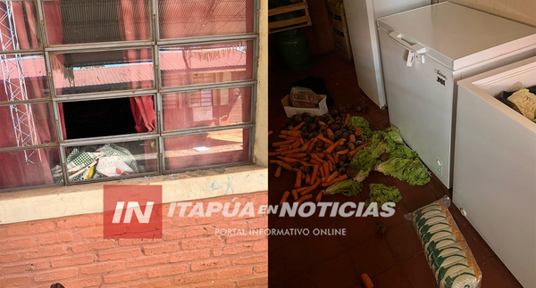 HURTARON MERCADERÍA Y ELECTRODOMÉSTICOS DE UNA ESCUELA EN TRINIDAD