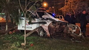 Patrullera protagoniza accidente en Ypané y deja tres heridos