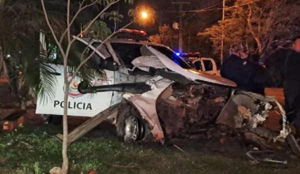 Violento choque entre patrullera y camioneta deja tres heridos en Ypané