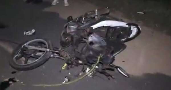 La Nación / Motociclista es víctima de doble choque y los conductores se dieron a la fuga