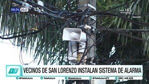 Vecinos instalan sistema de alarma ante ola de robos en San Lorenzo