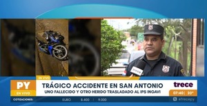 San Antonio: choque entre motos deja una fallecida - trece