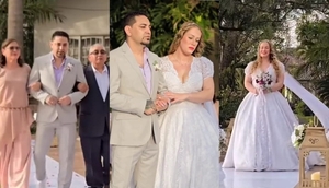 En calzado deportivo y rodeados de sus seres queridos: la particular boda de Víctor Gavilán y Nicole Sautu