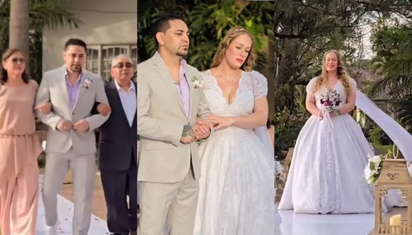 En calzado deportivo y rodeados de sus seres queridos: la particular boda de Víctor Gavilán y Nicole Sautu