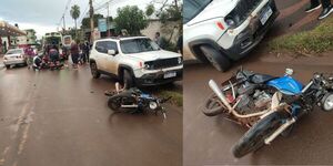 MOTOCICLISTA RESULTÓ HERIDO TRAS SER ATROPELLADO EN ENCARNACIÓN
