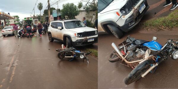 MOTOCICLISTA RESULTÓ HERIDO TRAS SER ATROPELLADO EN ENCARNACIÓN