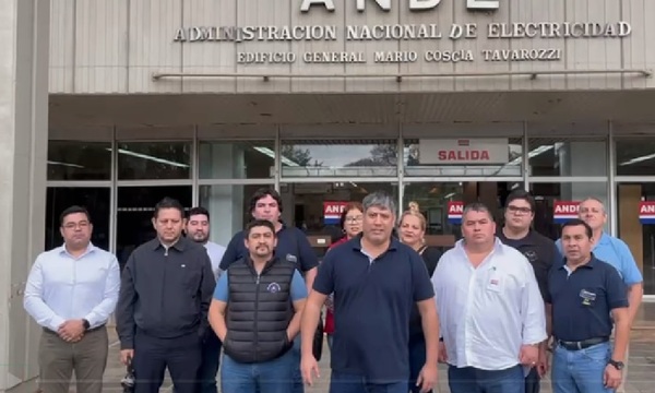 Funcionarios de la ANDE se manifiestan en Coronel Oviedo contra fusión con el MIC - OviedoPress