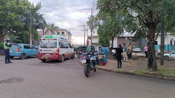 Motociclista herido en accidente de tránsito en Encarnación