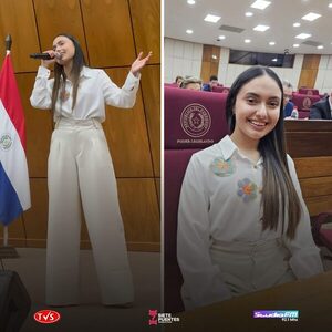 ORGULLO ITAPUENSE: SARA VENIALGO DESLUMBRÓ EN EL CONGRESO NACIONAL POR EL DÍA DE LA GUARANIA - «TVS DIGITAL»