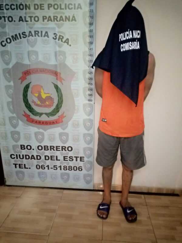 Aprehenden a presunto ladrón en flagrancia en barrio Obrero - Info Alto Parana