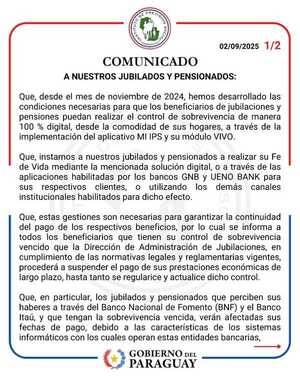 IPS recuerda a asegurados que el control de sobreviviencia puede hacerse digitalmente