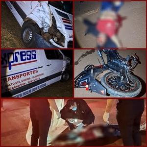 Motociclista fallece tras choque contra camión de encomiendas - Info Alto Parana