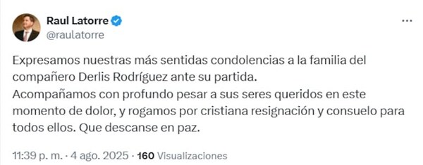 Falleció el diputado Derlis Rodríguez tras complicaciones respiratorias - Info Alto Parana