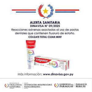 DINAVISA suspende temporalmente el uso y comercialización de COLGATE TOTAL CLEAN MINT por reacciones adversas - Info Alto Parana