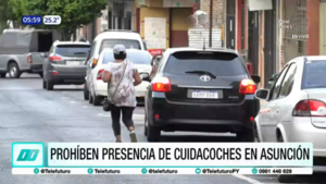Operativo para impedir presencia de cuidacoches durante el partido de Paraguay