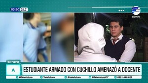 Estudiante armado con cuchillo amenazó a docente en colegio de Asunción