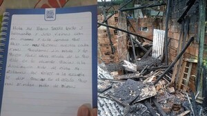 Emotiva carta de Tamara, la niña que perdió su hogar en un incendio y pide ayuda