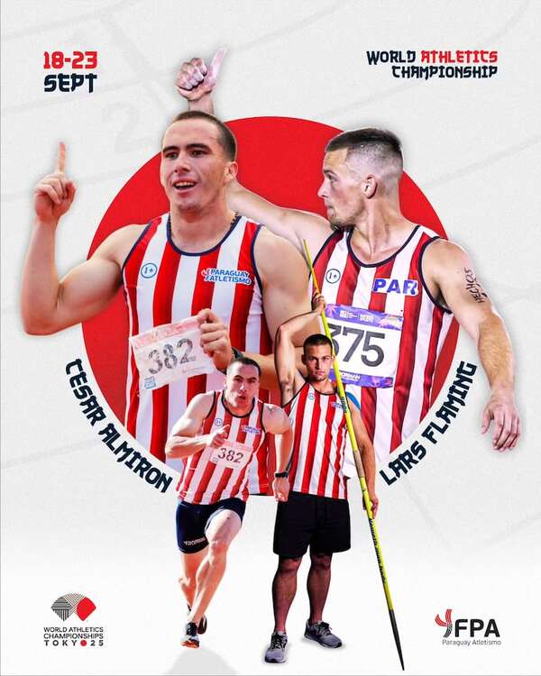 Atletismo: César Almirón y Lars Flaming competirán en el Mundial de Japón - Polideportivo - ABC Color