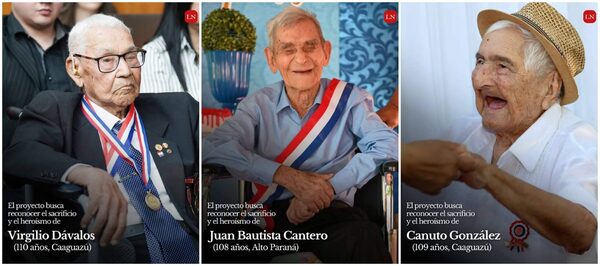 Popular / Homenaje en vida: veteranos del Chaco recibirán G. 38 millones al mes