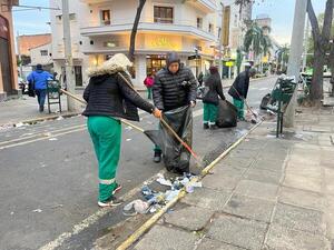 Festejos dejaron gran cantidad acumulada de residuos