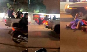 Joven cae de una camioneta y pierde el conocimiento en pleno festejo albirrojo – Prensa 5