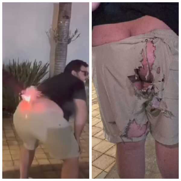 Popular / (VIDEO)¡Se quemó la cola con bombas festejando la clasificación Albirroja!