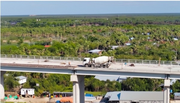Puente Bioceánico: primer cruce en viaducto de acceso