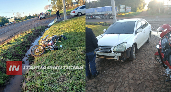 MOTOCICLISTA RESULTÓ CON SERIAS LESIONES TRAS COLISIÓN EN CAPITÁN MIRANDA