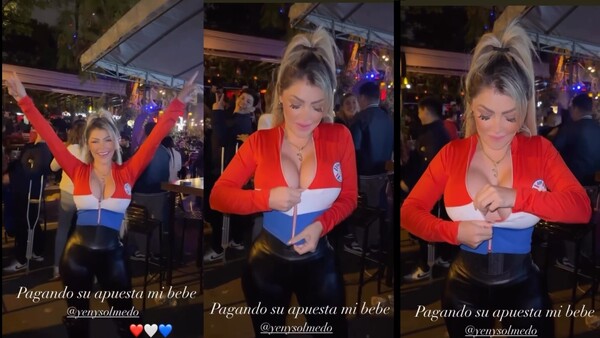Yenys peló pechonalidad en el festejo de la Albirró y la acusan de “exhibicionista”