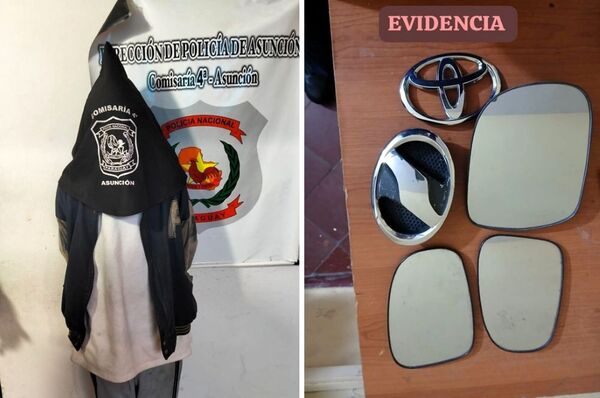 Detienen a joven por supuestos hurtos de accesorios vehiculares