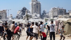 Israel llama a evacuar ciudad de Gaza, donde destruye gran edificio