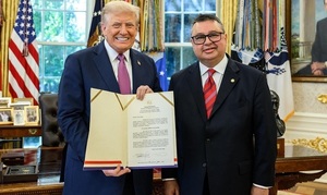 Leite presenta cartas credenciales al presidente Donald Trump