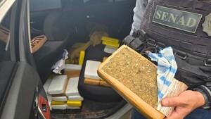 Senad incauta cargamento de marihuana “Colombian Gold” en Santa Rosa del Aguaray