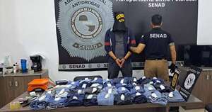 La Nación / Senad incauta más de 3 kilos de cocaína ocultos en jeans en el Silvio Pettirossi