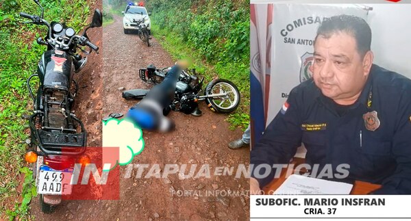 MOTOCICLISTA QUE FALLECIÓ CAMINO AL VERTEDERO NO LLEVABA CASCO 