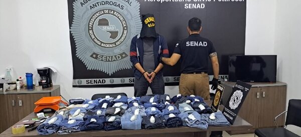 SENAD detiene a pasajero con 3.2 kg de cocaína en el aeropuerto Silvio Pettirossi