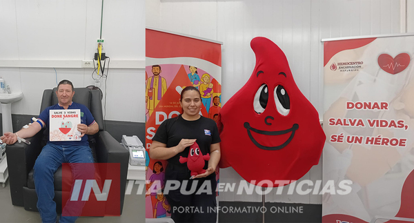 CONTINÚAN LAS JORNADAS EXTRAMURALES DE DONACIÓN DE SANGRE EN ITAPÚA