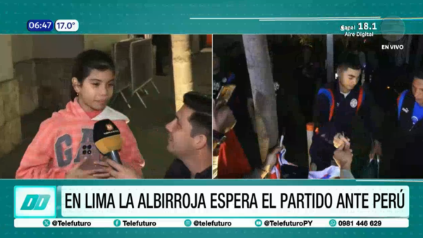 Gran recibimiento a la Selección Paraguaya en Lima