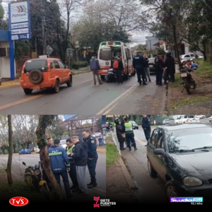 SINIESTRO VIAL EN CAMBYRETA DEJA UN MOTOCICLISTA HERIDO - «TVS DIGITAL»