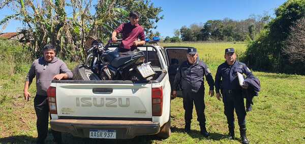 Policía recupera motocicleta hurtada en Campichuelo