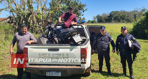 POLICÍA RECUPERA MOTOCICLETA QUE HABÍA SIDO HURTADA EN CAMBYRETÁ