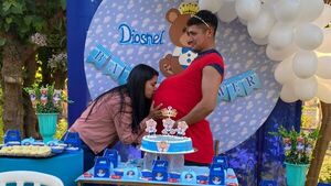 Se adelantó el parto y el papá brilló en el baby shower