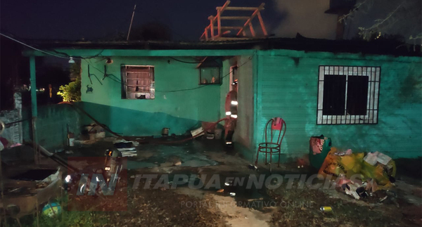PARTE DE UNA VIVIENDA SE INCENDIÓ EN ENCARNACIÓN